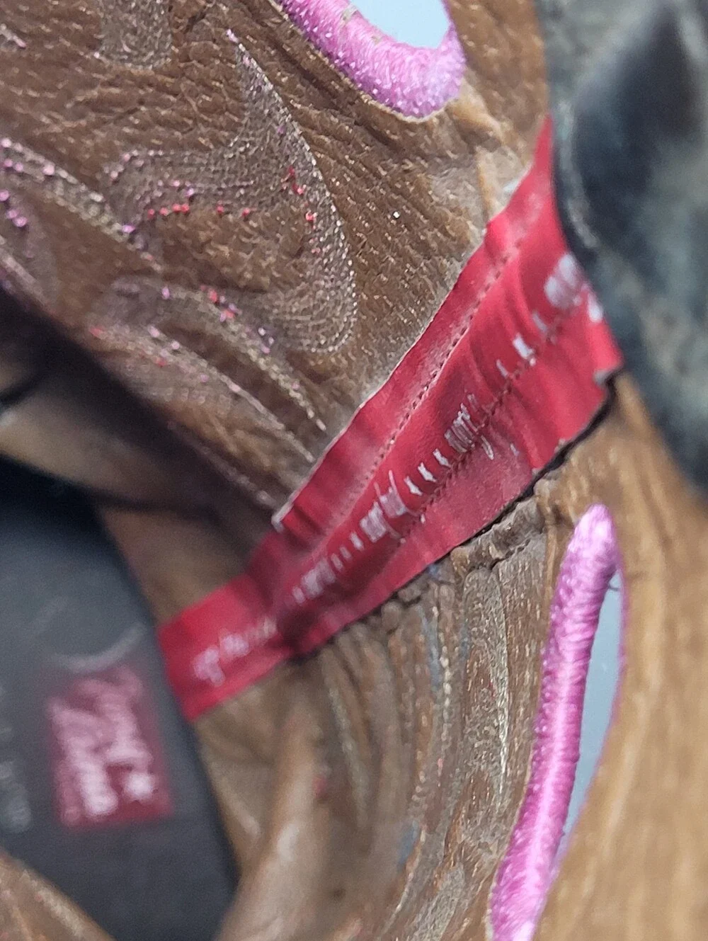 Tony Lama Women’s Tall Buckaroo Cowboy Boots Size 8.5 B Brown Pink RR2008L 16